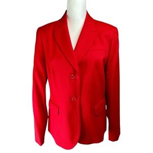 PENDLETON Red Wool Blazer Jacket Coat Size 16 Classic‎ Preppy Office Work Career